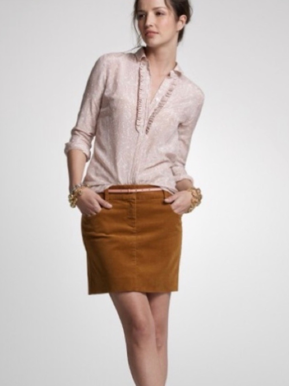 J. Crew Women’s Size 4 Rust Corduroy Mini Skirt